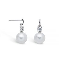 Orecchini X-Diamond Donna Perle Coltivate in Oro bianco Perla 0.30 Ct OR016BI - OR016BI